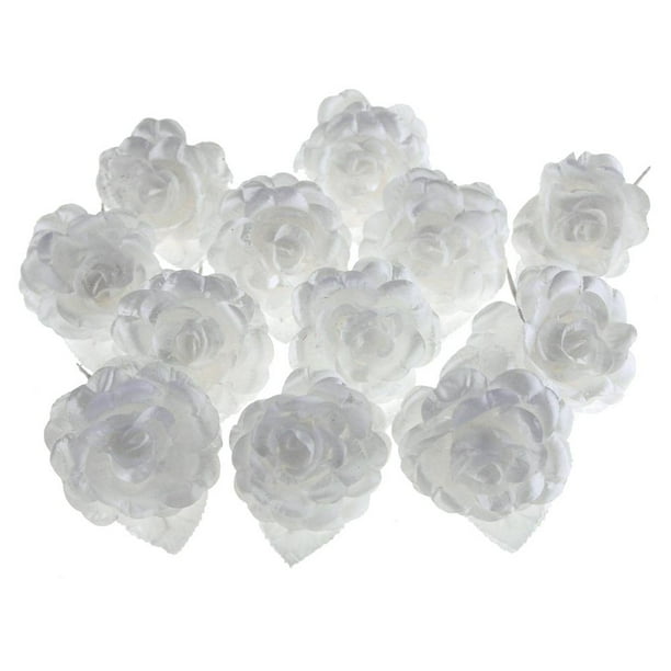 White Organza & Satin Rose Bud 120 Flowers White Organza & Satin Rose Bud 120 Flowers
